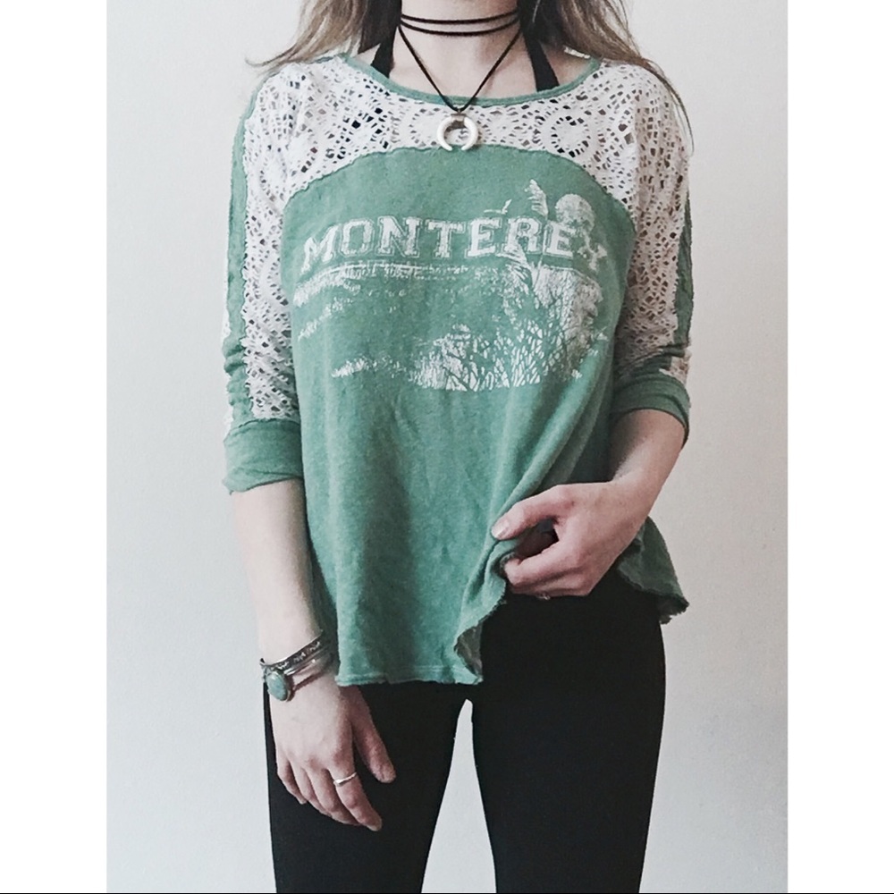We the Free Monterey Crochet Tee Shirt